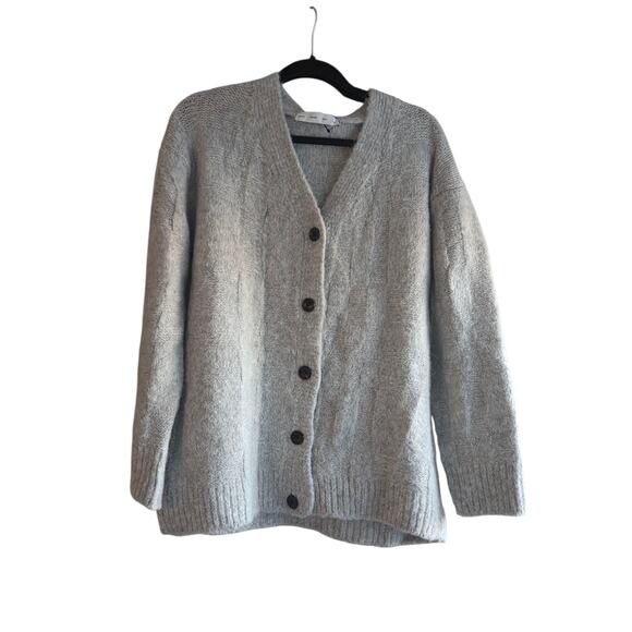 Proenza Schouler White Label Alana Alpaca & Wool Blend Oversized Cardigan Size S - Picture 2 of 5